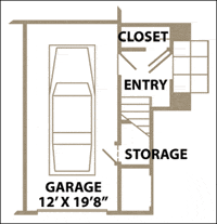 Upper Level Garden Home - 2 Bedrooms / 2 Bath Garage